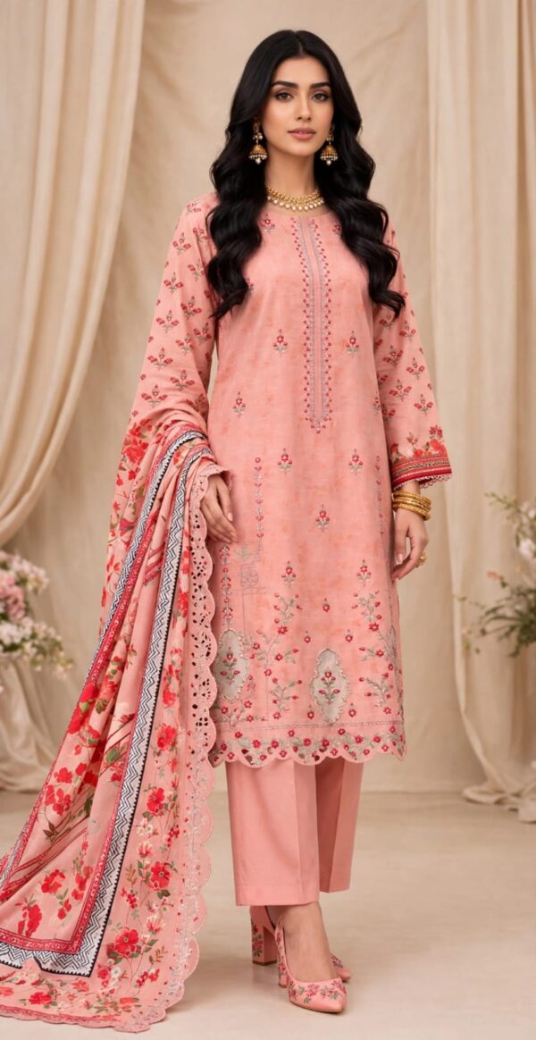 APLIC WORK KHADDAR 3PC COCO BY ZARA SHAHJAHAN EMBROIDRY DIGITAL PRINT VOL-348-1165