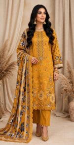 APLIC WORK KHADDAR 3PC COCO BY ZARA SHAHJAHAN EMBROIDRY DIGITAL PRINT VOL-348-1166