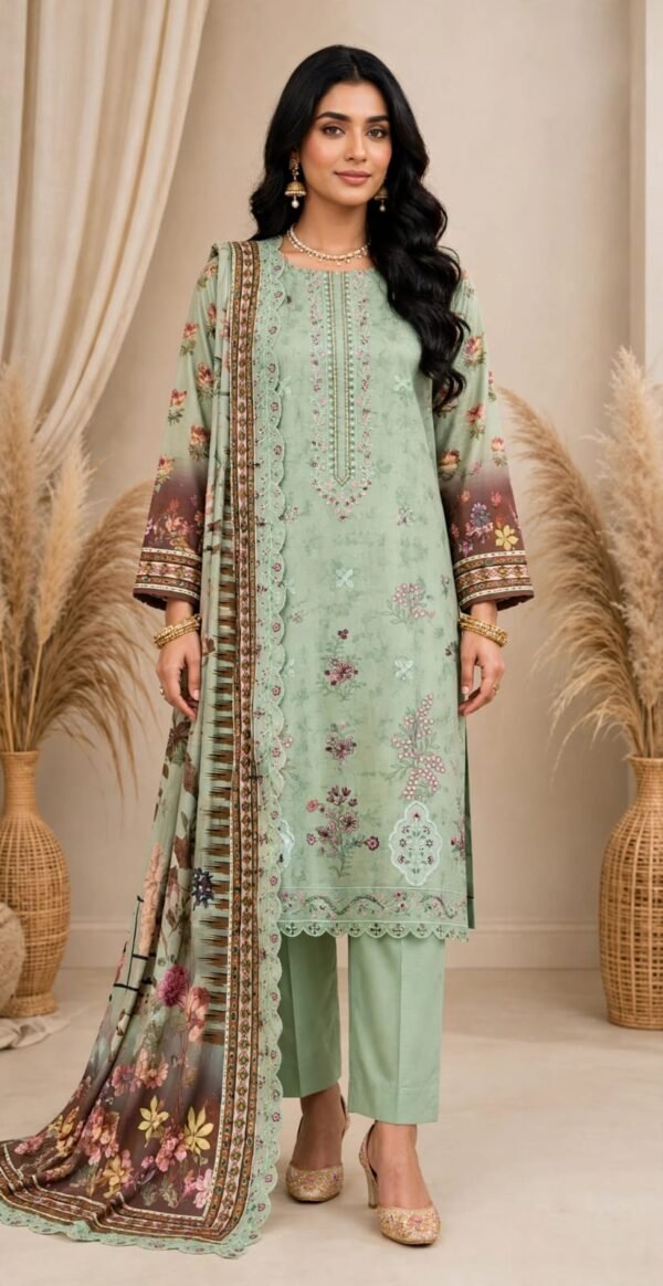 APLIC WORK KHADDAR 3PC COCO BY ZARA SHAHJAHAN EMBROIDRY DIGITAL PRINT VOL-348-1161