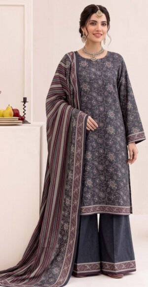 CAMBRIC KHADDAR 3PC BIN SAEED DIGITAL PRINTED WINTER VOL-338-D-1111
