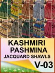 KASHMIRI PASHMINA JACQUARD WOOL LADIES SHAWL VOL-03-Set Of 10 Shawls
