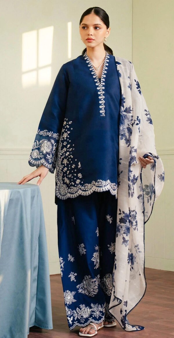 MIX BRANDS 3PC EMBROIDERED DHANAK DESIGNER COLLECTION VOL-05-813