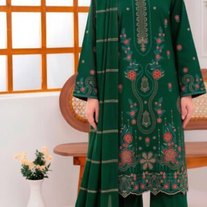 DHANAK 3PC BOARING WORK ESHAAL ANSARI EMBROIDERED SEQUIN DAMAN VOL-262-D-716