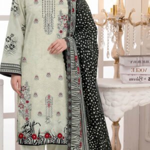 CHAMKI VISCOSE 3PC COCO ZARA SHAHJAHAN EMBROIDERED DIGITAL PRINTED DESIGNER VOL-277-D-863