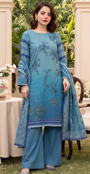VELVET CHAMKI DHANAK 3PC BIN SAEED DIGITAL PRINTED WINTER VOL-336-D-1106