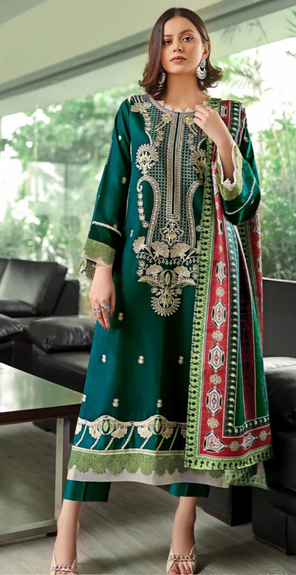 MIX BRANDS 3PC EMBROIDERED DHANAK DESIGNER COLLECTION VOL-02-805
