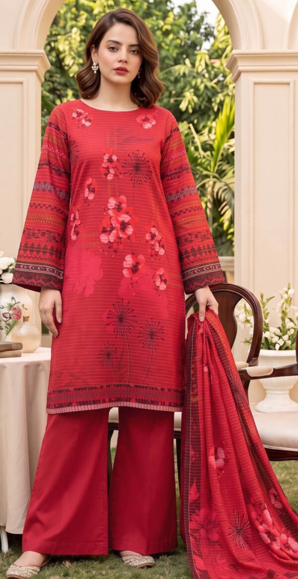 VELVET CHAMKI DHANAK 3PC BIN SAEED DIGITAL PRINTED WINTER VOL-336-1107