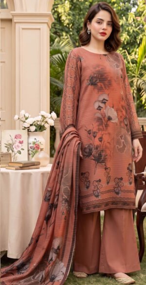 VELVET CHAMKI DHANAK 3PC BIN SAEED DIGITAL PRINTED WINTER VOL-336-1108