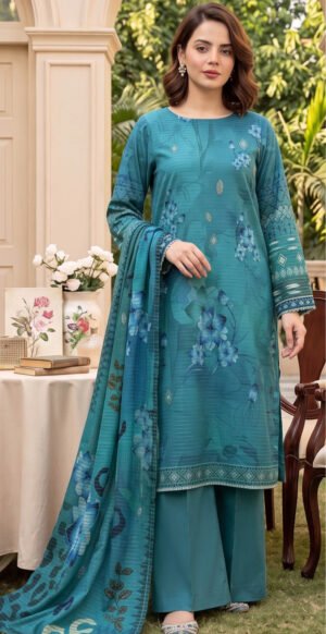 VELVET CHAMKI DHANAK 3PC BIN SAEED DIGITAL PRINTED WINTER VOL-336-D-1104
