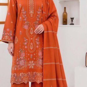DHANAK 3PC BOARING WORK ESHAAL ANSARI EMBROIDERED SEQUIN DAMAN VOL-262-D-715