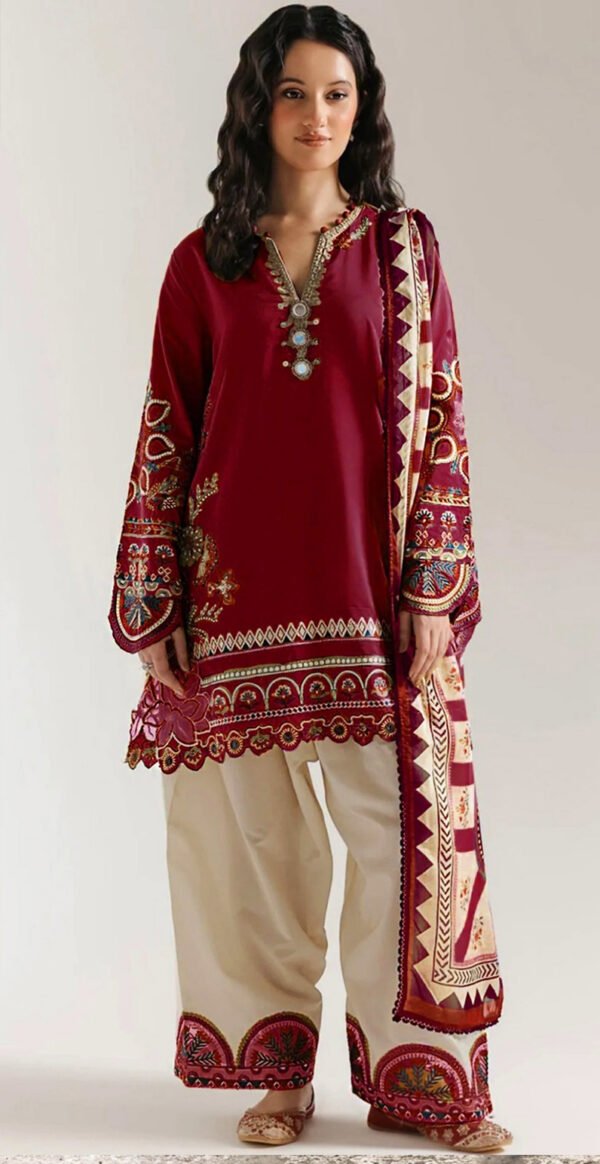 MIX BRANDS 3PC EMBROIDERED DHANAK DESIGNER COLLECTION VOL-02-806