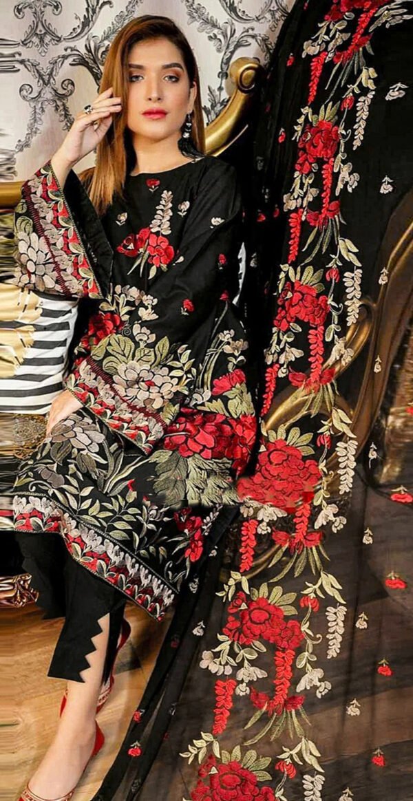 MIX BRANDS 3PC EMBROIDERED DHANAK DESIGNER COLLECTION VOL-05-1104