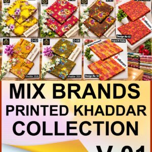 ORIGINAL MIX BRANDS 2PC ALL OVER KHADDAR DIGITAL PRINTED VOL-01-Set Of 07 Dresses